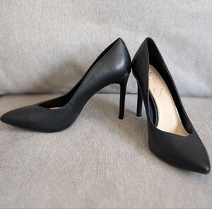 Jessica Simpson Black Leather Heels
